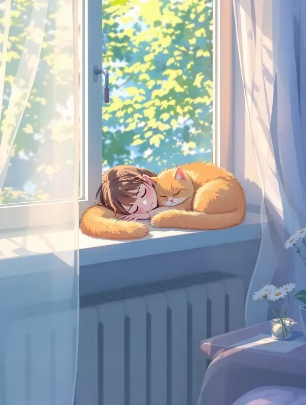 窗边的猫